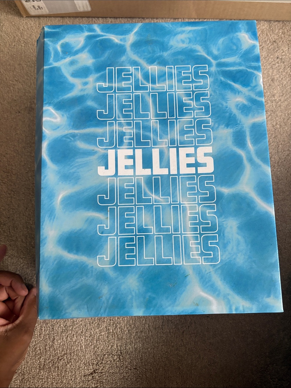 Ellie Blue 'JELLIES' Pattern Swim Trunks Box Artwork